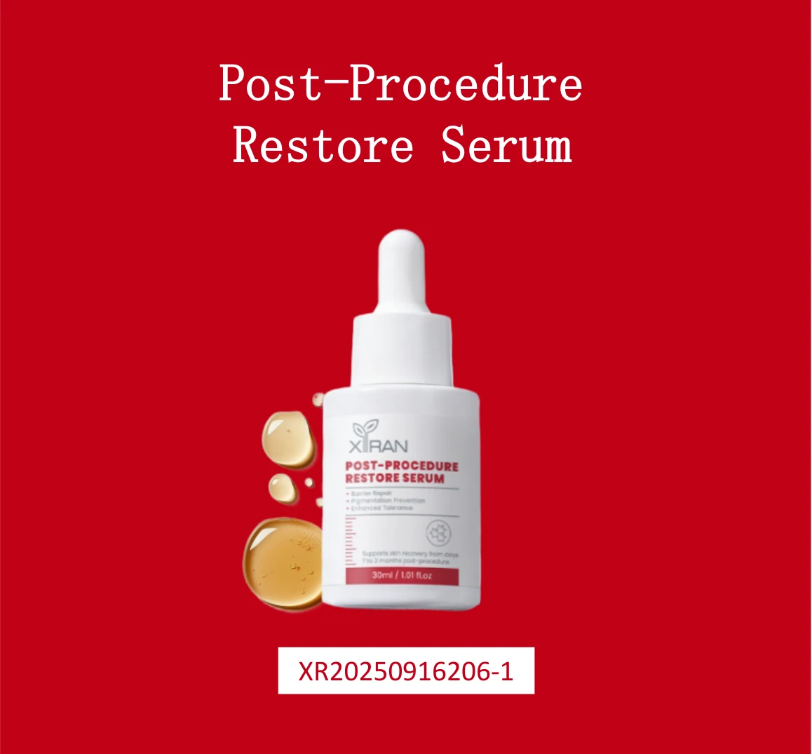 XIRAN Post-Procedure Restore Serum original product presentation image, reference XR20250916206-1
