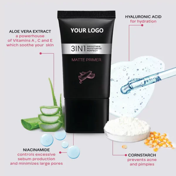 New Formula Matte Primer for Oily Skin Private Label Oil Control Foundation Primer – Image 3