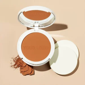 Base de maquillaje en polvo de marca blanca Waterproof Press Baked Foundation para piel negra