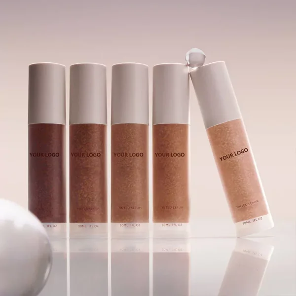Private Label Tinted Serum Foundation Anti-Aging Liquid Foundation für dunkle Haut