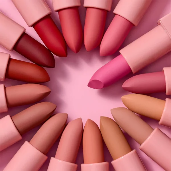 Custom Logo Vegan Lipstick Waterproof Long Lasting Nude Red Lip Stick Cream - Gambar 6