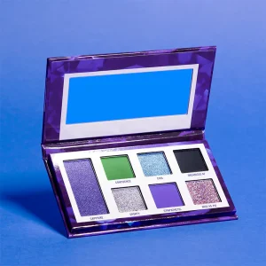 Benutzerdefinierte hochpigmentierte Lidschattenpalette lila matt schimmernde Lidschattenpalette