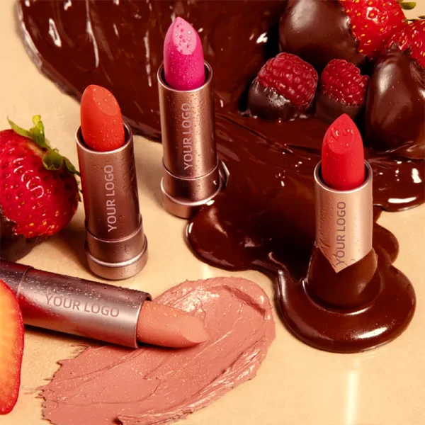 Custom Red Lip Balm Stick Vegan Waterproof Matte Lip Stick Nude Velvet Lipstick – Bild 5