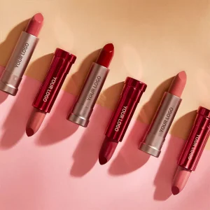 Custom Red Lip Balm Stick Vegan Waterproof Matte Lip Stick Nude Velvet Lipstick