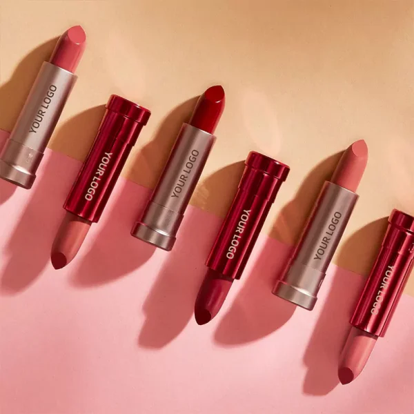 Custom Red Lip Balm Stick Vegan Waterproof Matte Lip Stick Nude Velvet Lipstick