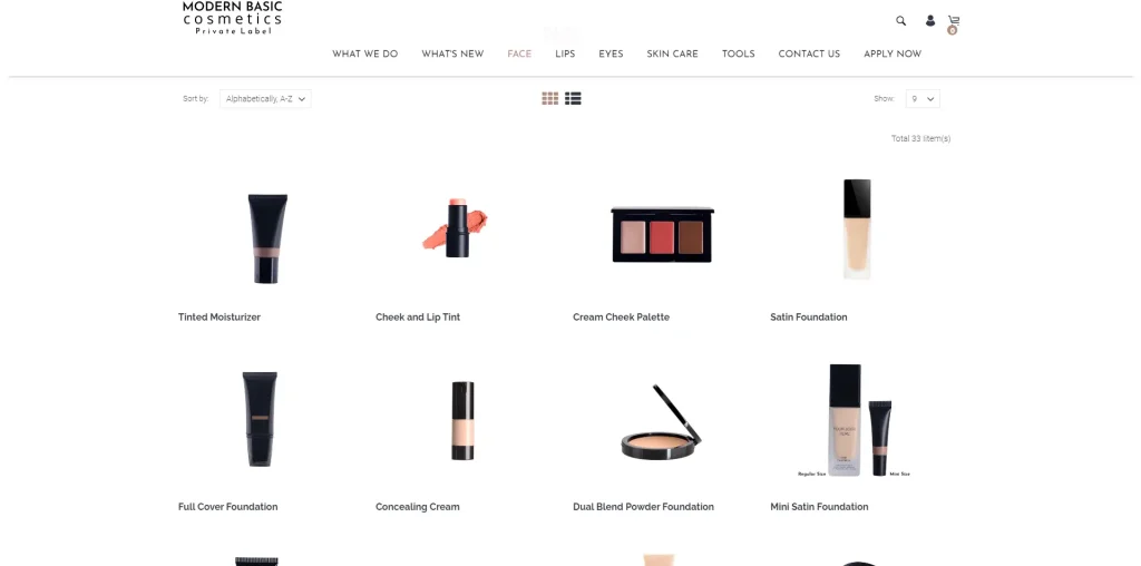 modern basic cosmetics