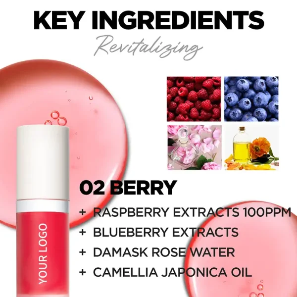 private label natural vegan fruit extract hydrating colour changing lip oil