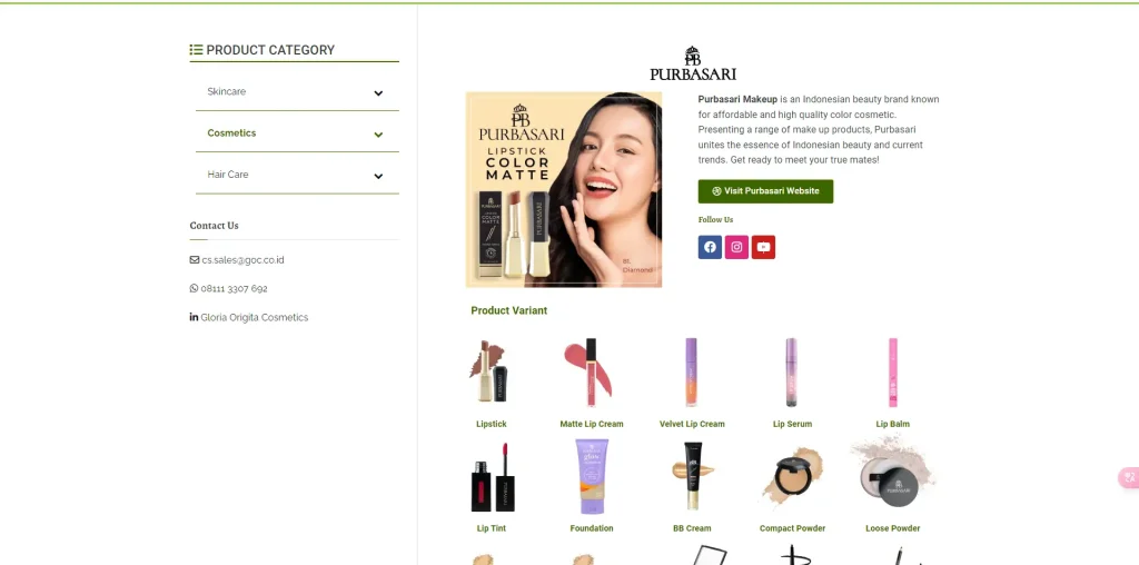 gloria origita cosmetics