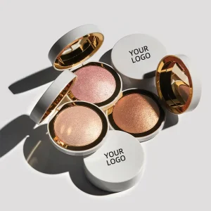 private label 8 color cruelty free shimmer highlighter pressed powder