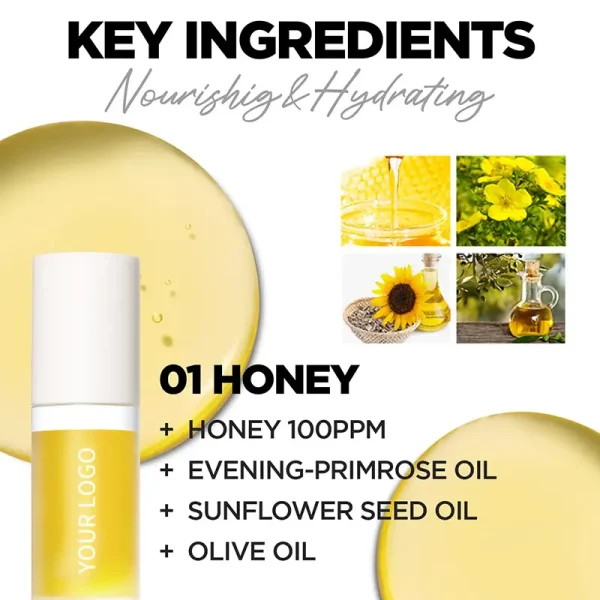 private label natural vegan fruit extract hydrating colour changing lip oil