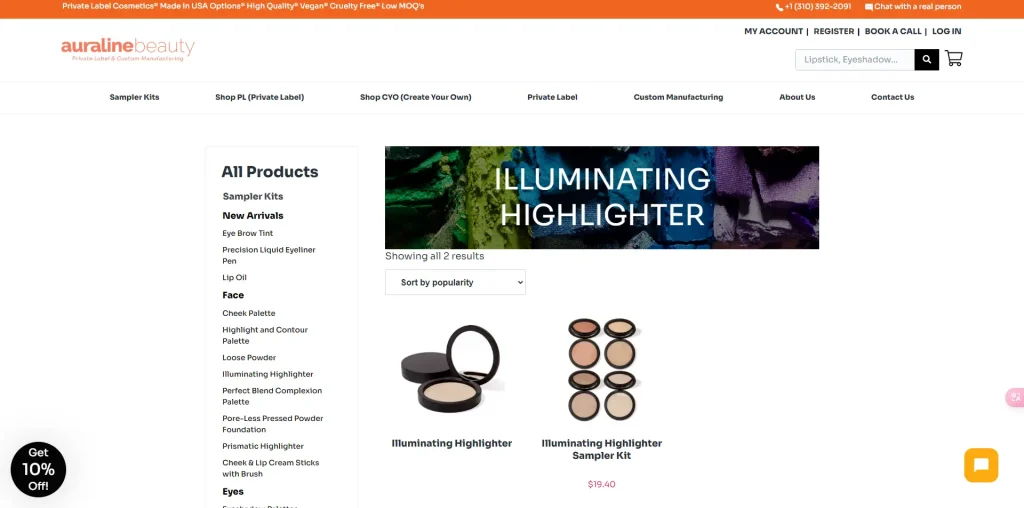 illuminating highlighter auraline beauty