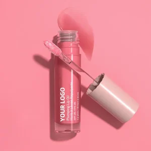 private label lip sun protection spf 28 plumping lip oil