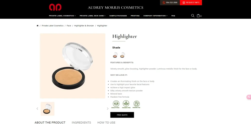 private label highlighter audrey morris