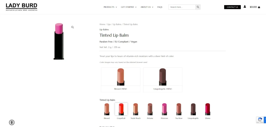 tinted lip balm lady burd®