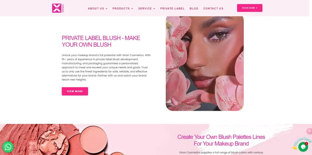 blush manufacturer xirancosmetics