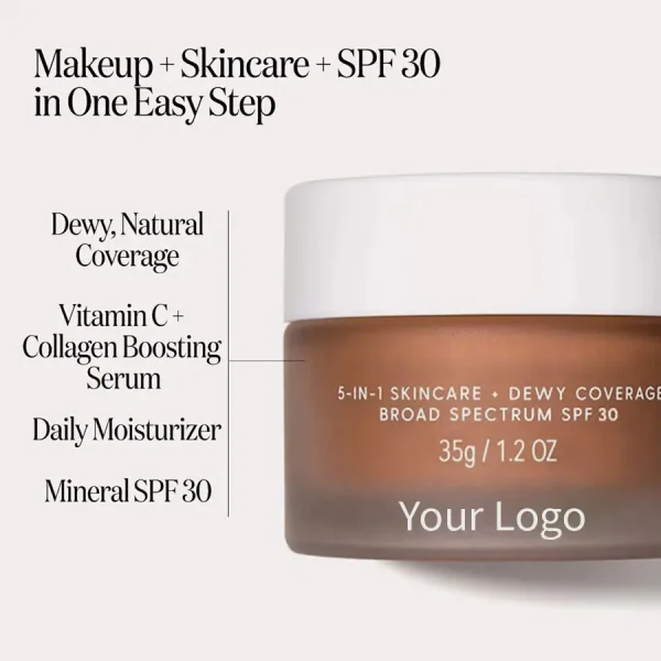 private label whipped tinted moisturizer with spf 30 foundation