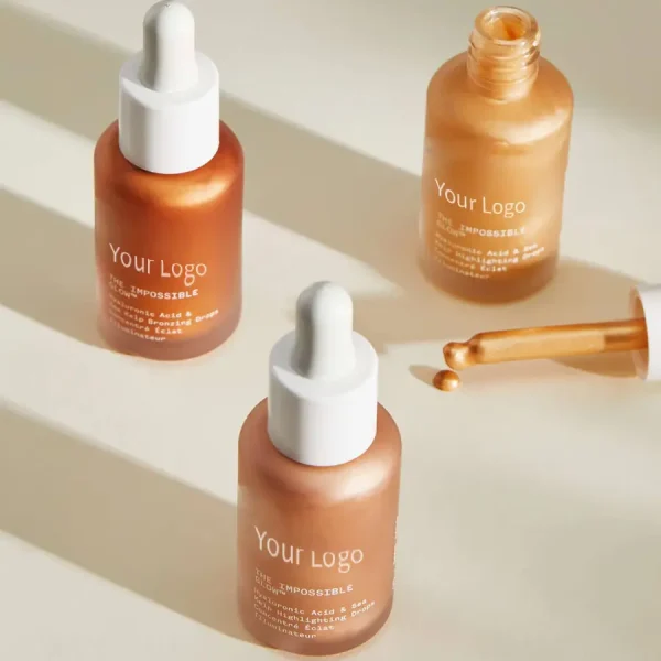 private label makeup liquid illuminator face glitter liquid highlighter duplicate [#2790]