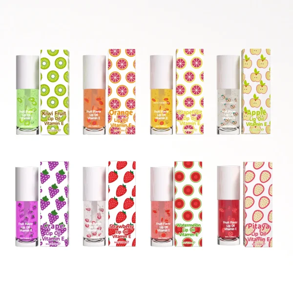 private label vitamin e fruity tinted lip oil