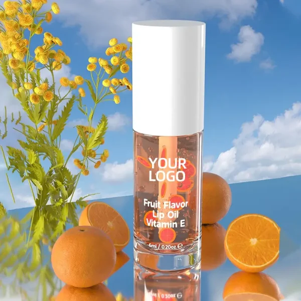 private label vitamin e fruity tinted lip oil