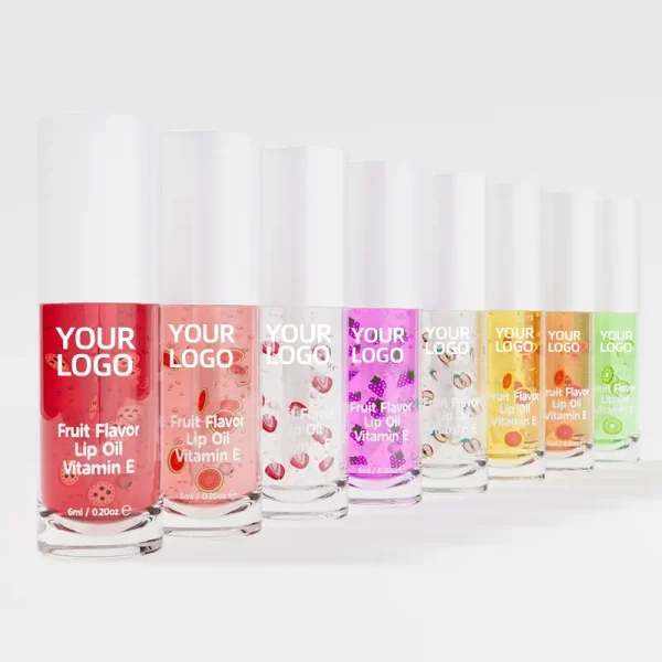 private label vitamin e fruity tinted lip oil
