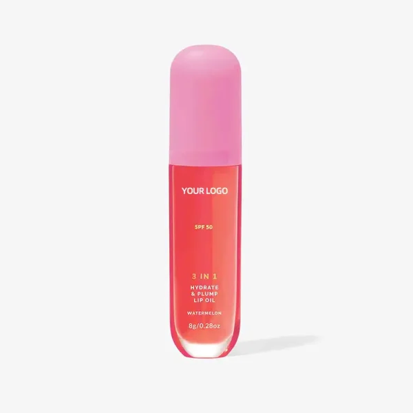 private label spf50 3 in 1 hydrating plumping spf lip oil