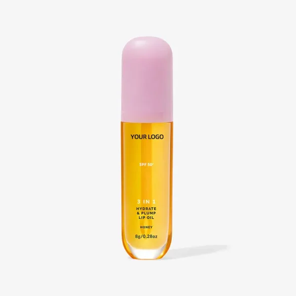 private label spf50 3 in 1 hydrating plumping spf lip oil