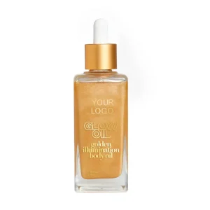 marque de distributeur luminous golden face body glow oil
