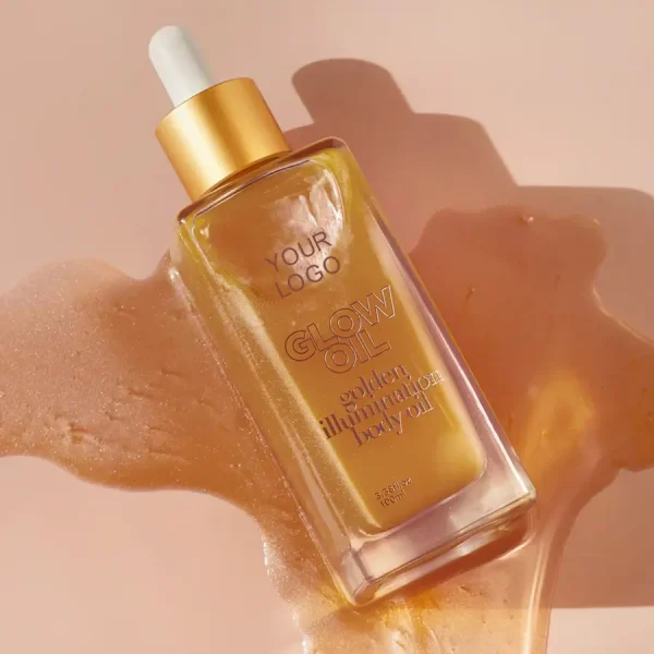 marque de distributeur luminous golden face body glow oil