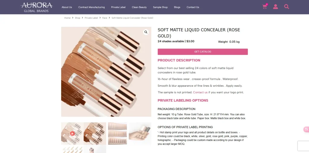 correcteur liquide mat auroracos