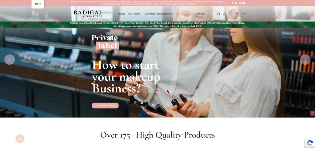 radical cosmetics USA