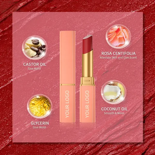 private label vegan organic moisturizing velvet creamy matte lipstick