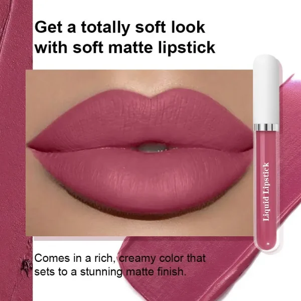 private label custom long lasting high pigment matte lip gloss duplicate [#8496]
