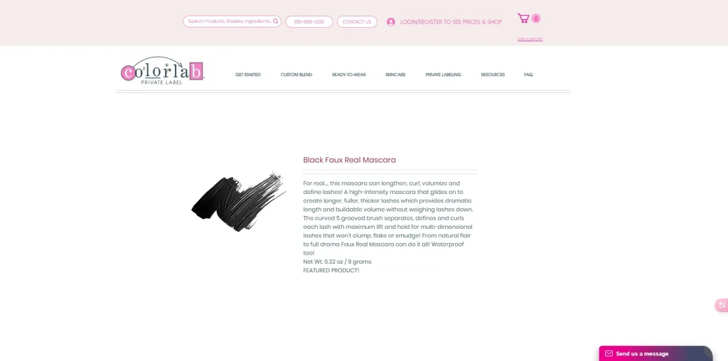black faux real mascara colorlabprivatelabel