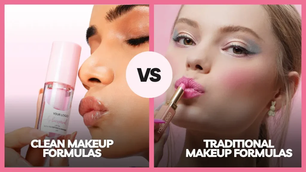 clean makeup vs. traditional makeup