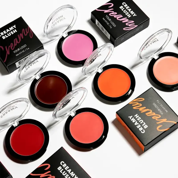 custom your logo vegan high pigment lip and cheek cream blush