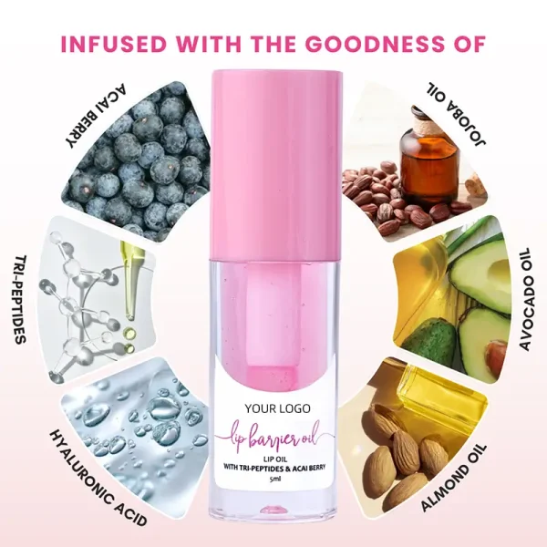 private label nourishing moisturizing protective lip barrier oil