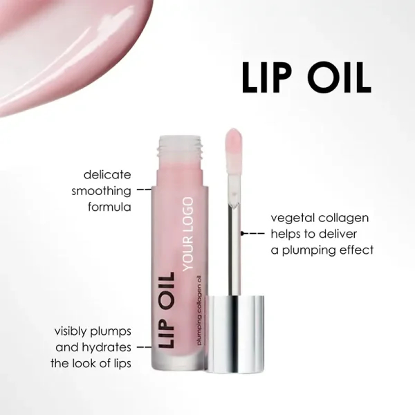 2025 new trend private label plumping collagen lip oil