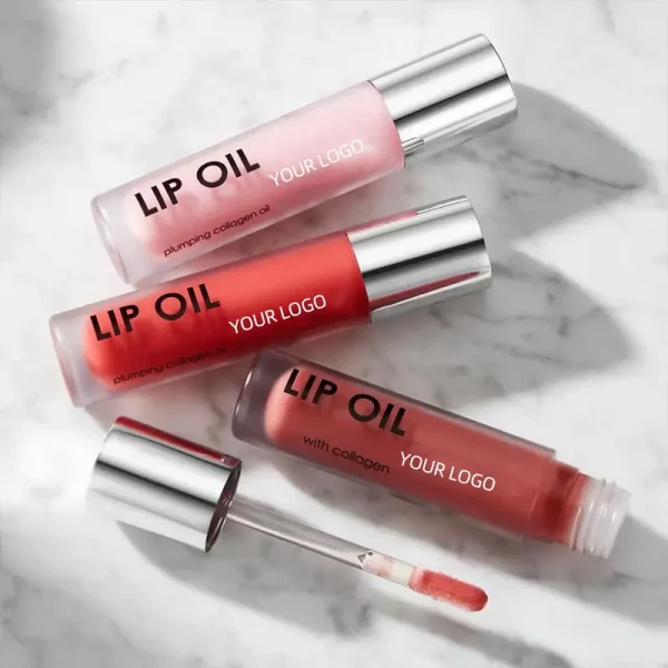 2025 new trend private label plumping collagen lip oil