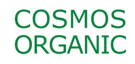 Logo testuale che riporta "Cosmos Organic" in carattere verde.