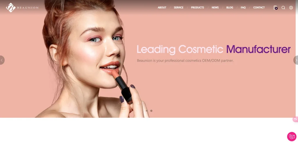 Beaunion promotional image with cosmetics theme