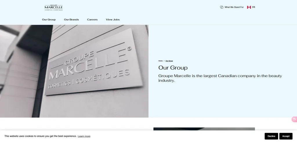 Groupe Marcelle is the largest Canadian company in the beauty industry