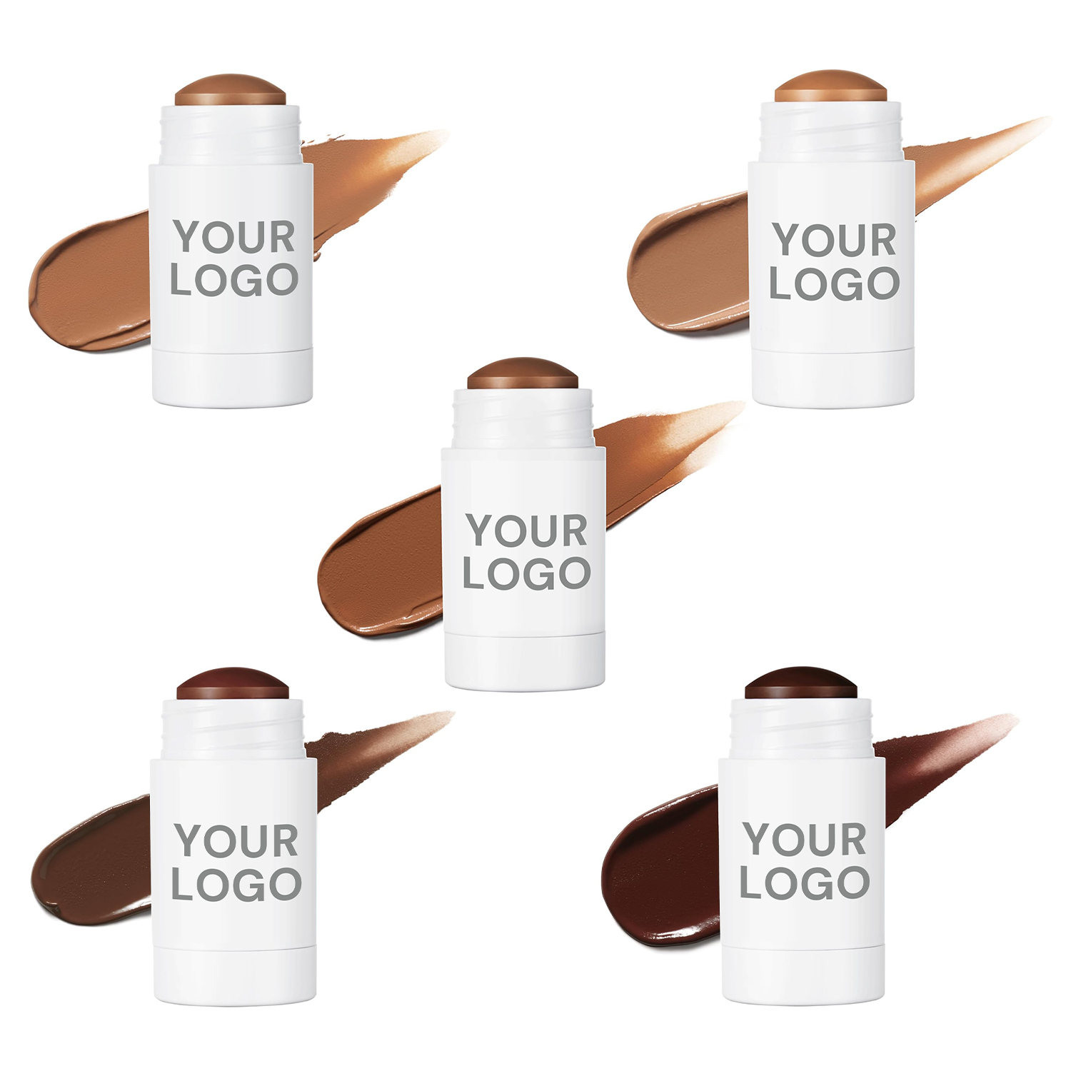 private label matte bronzer uildable cream bronzer stick für einen sunkissed glow