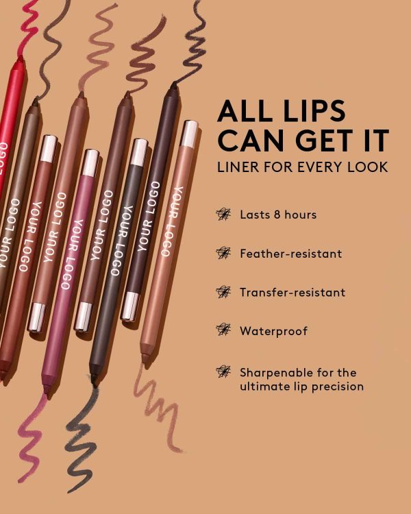 private label creamy long lasting lip liner smearproof