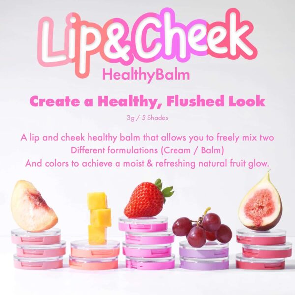 private label 3 in 1 lip and cheek eye shadow healthy balm
