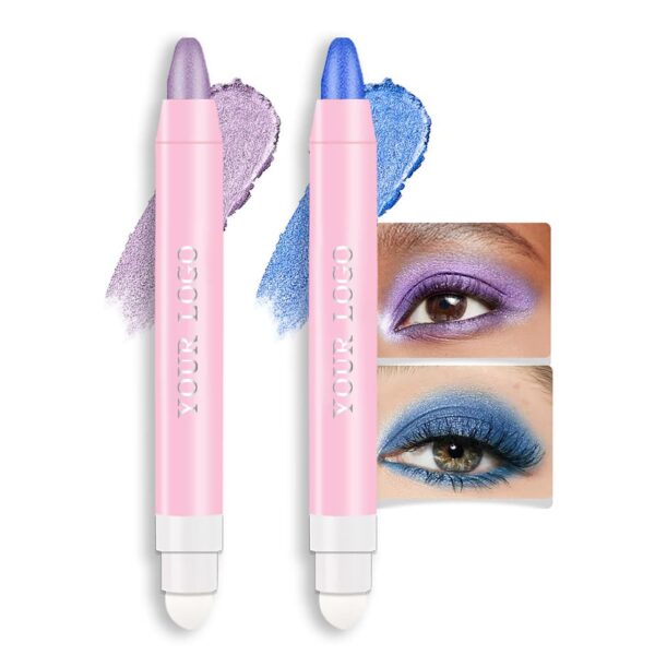 private label colorful eyeshadow stick with sponge tip