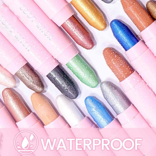 private label colorful eyeshadow stick with sponge tip