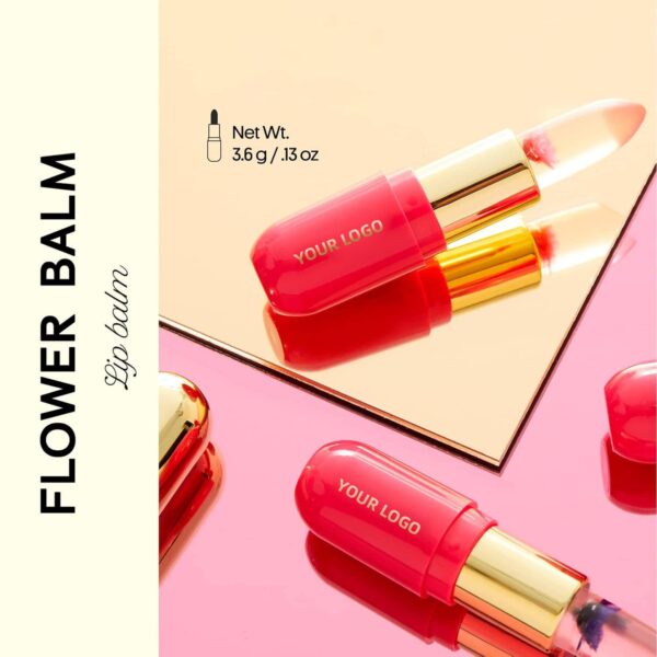 private label flower ph lip balm color changing lipstick