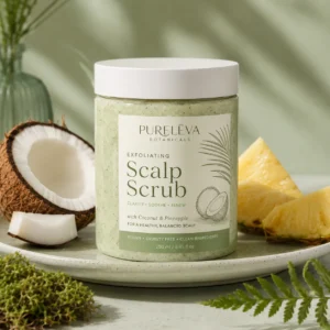 Private Label Vegan Coconut Oil and Sea Salt Scrub