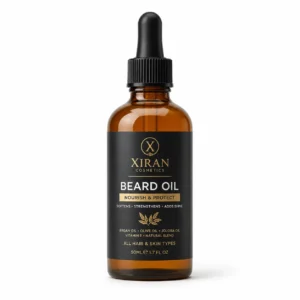 Crescita della barba in legno di sandalo con etichetta privata & Olio per la cura
