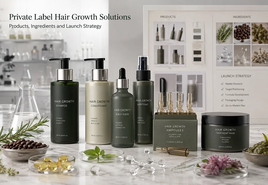 Private Label Hair Growth Solutions: Products, Ingredients and Launch Strategy